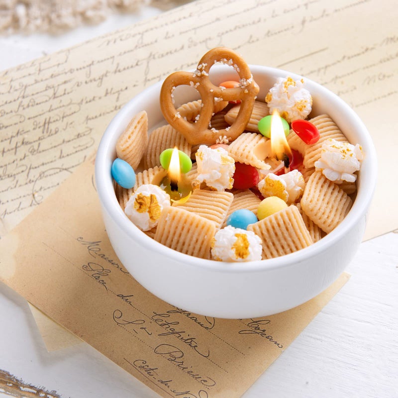 iLikePar Funny Sweet Vanilla Trail Mix Bowl Scented Soy Candle Afternoon Tea Gift - Image 2